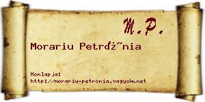 Morariu Petrónia névjegykártya